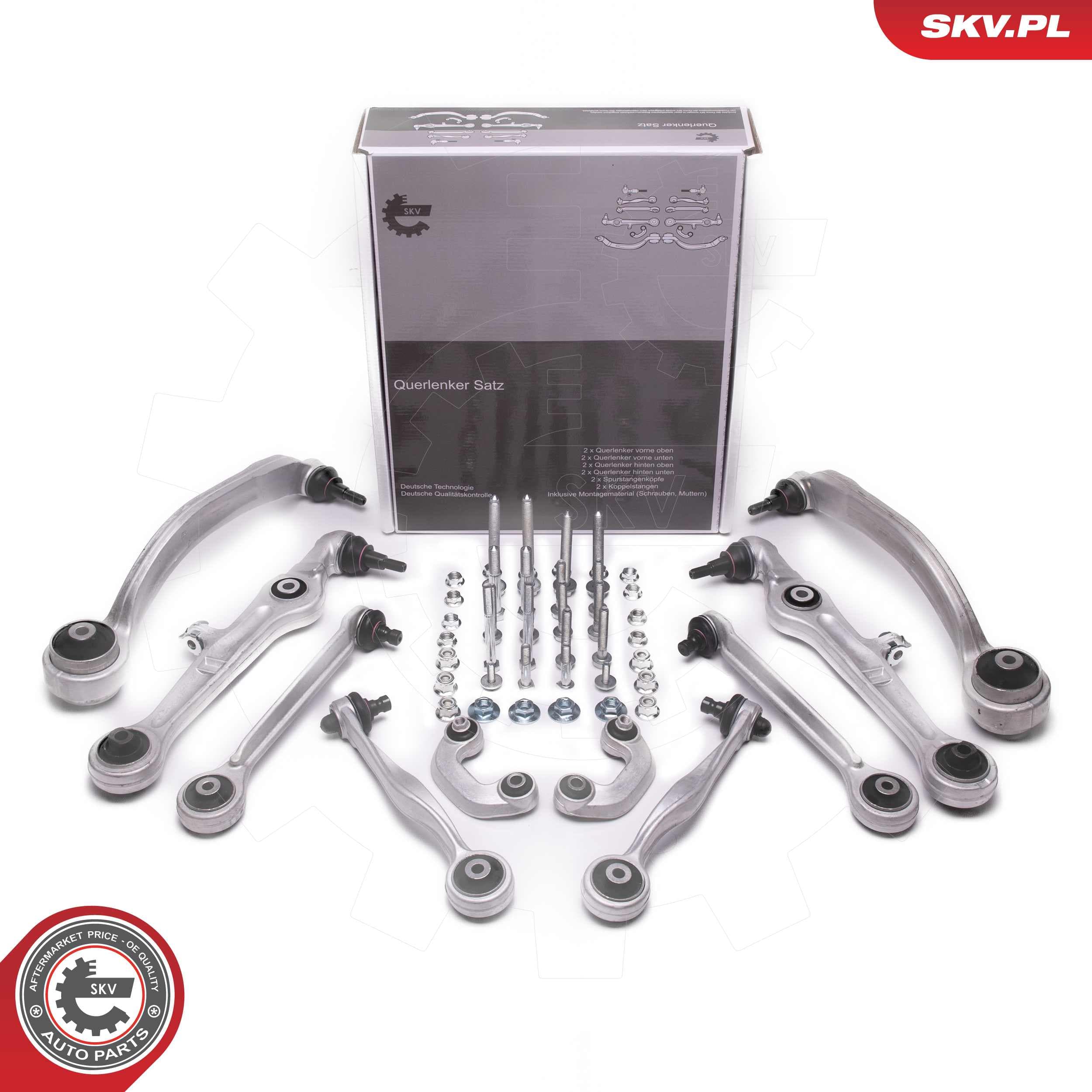 Image of Zestaw wahaczy; przedni prawy; AUDI A4 B5 B6 B7 A6 C5 SEAT Exeo (3R2, 3R5) ; 