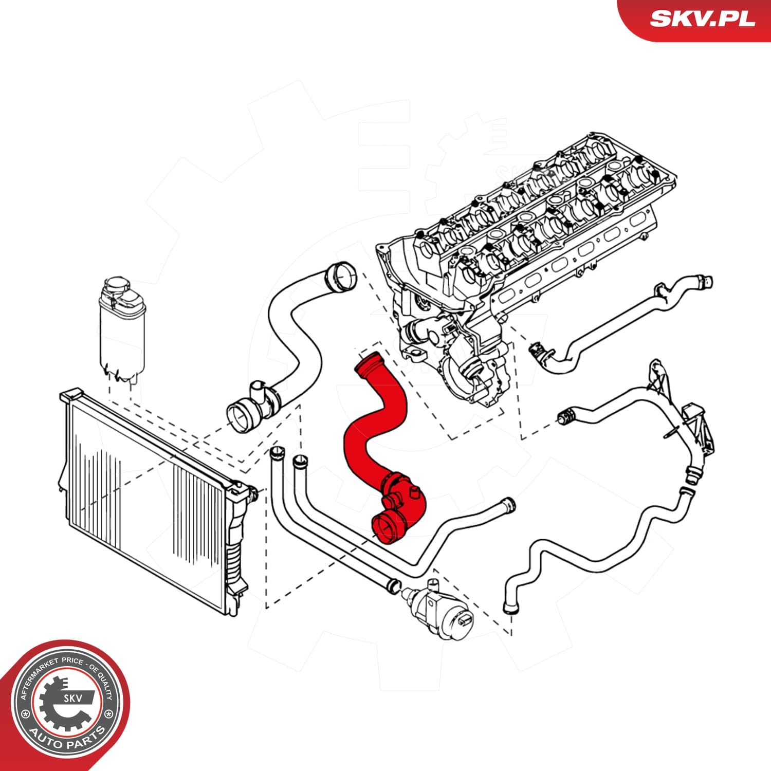 Image of Durite de radiateur ; BMW E39 ; 11531705223