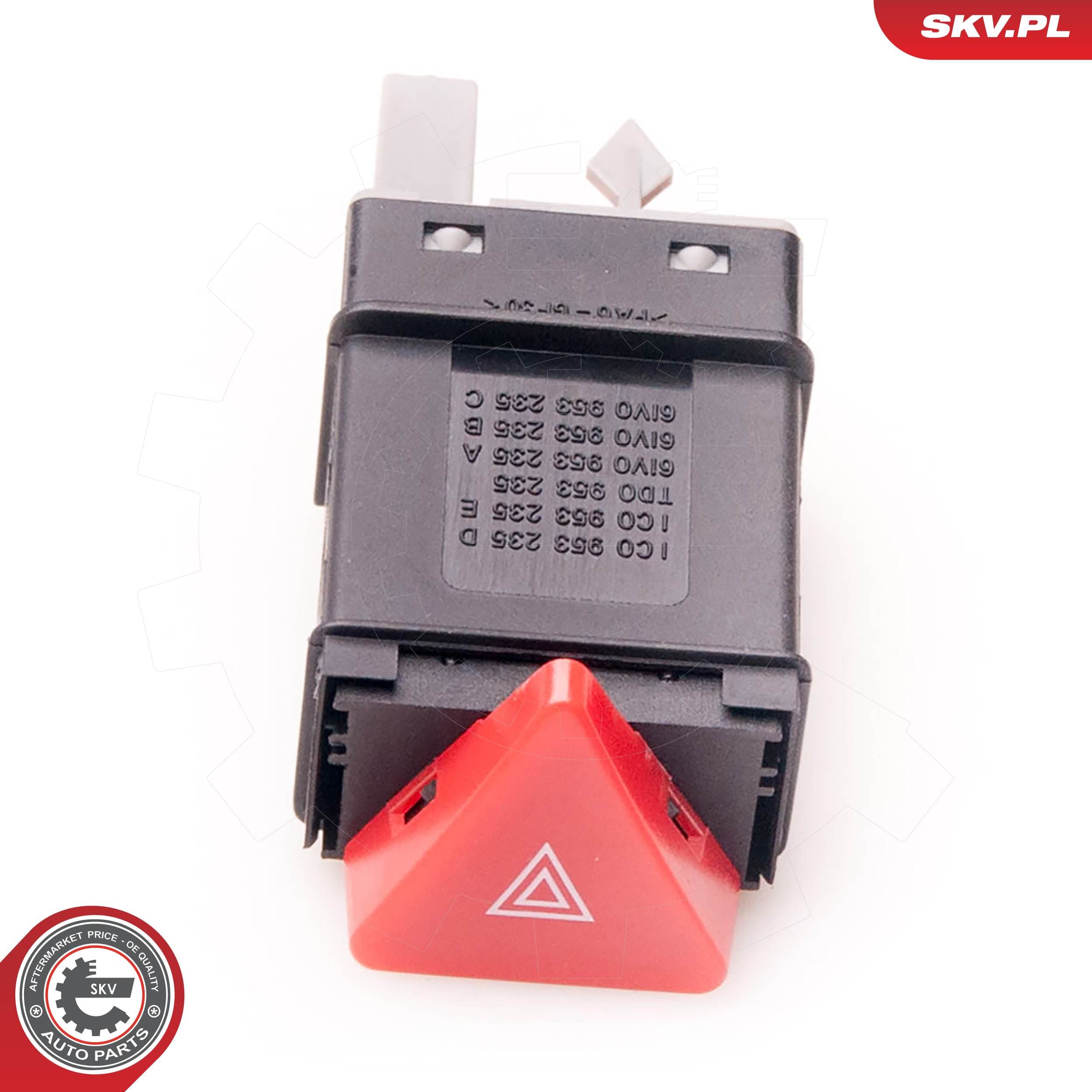 Image of Interrupteur de signal de détresse ; VW Lupo Polo Transporter IV ; 6N0953235