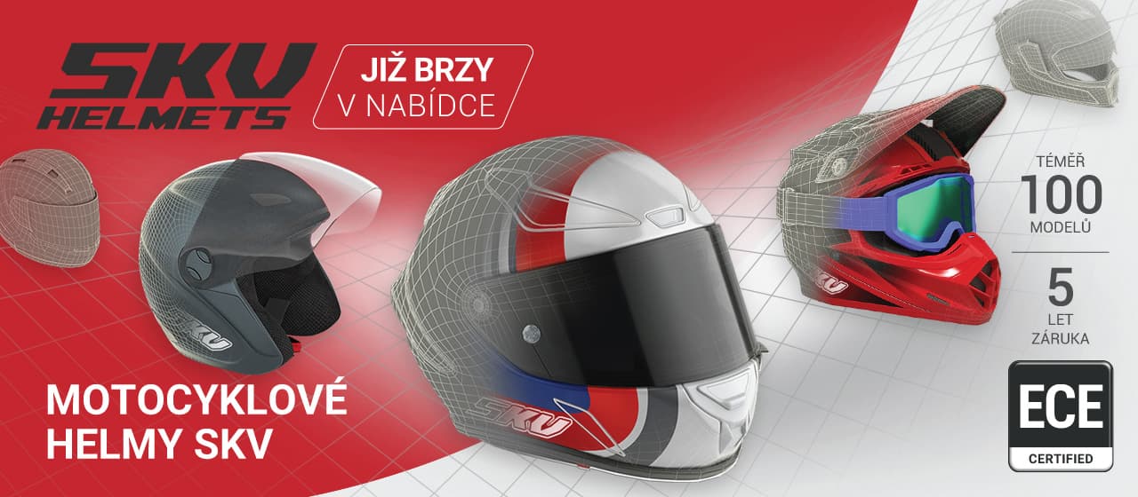 MOTOCYKLOVÉ HELMY SKV -JIŽ BRZY V NABÍDCE