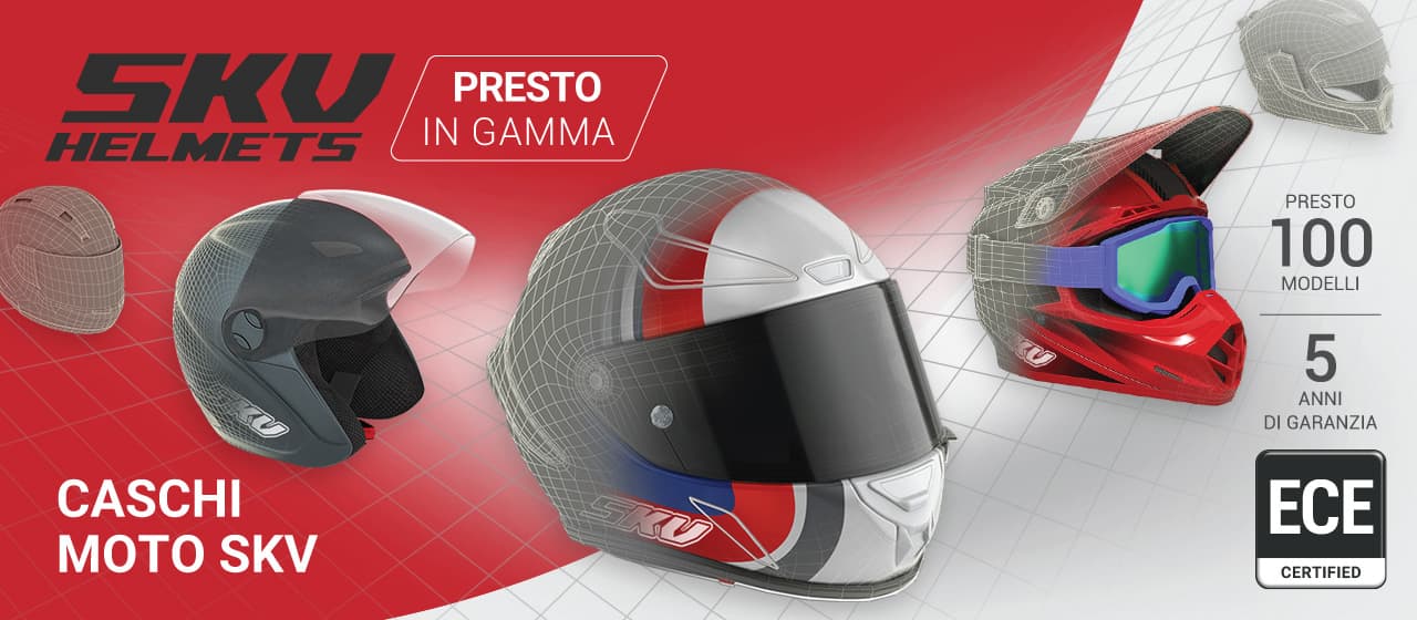 CASCHI MOTO SKV - PRESTO IN GAMMA